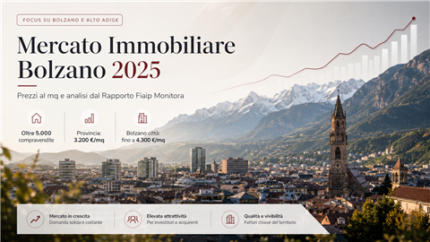 Mercato Immobiliare Bolzano 2025: Prezzi al Mq e Analisi Fiaip Monitora presentati ad aprile 2026